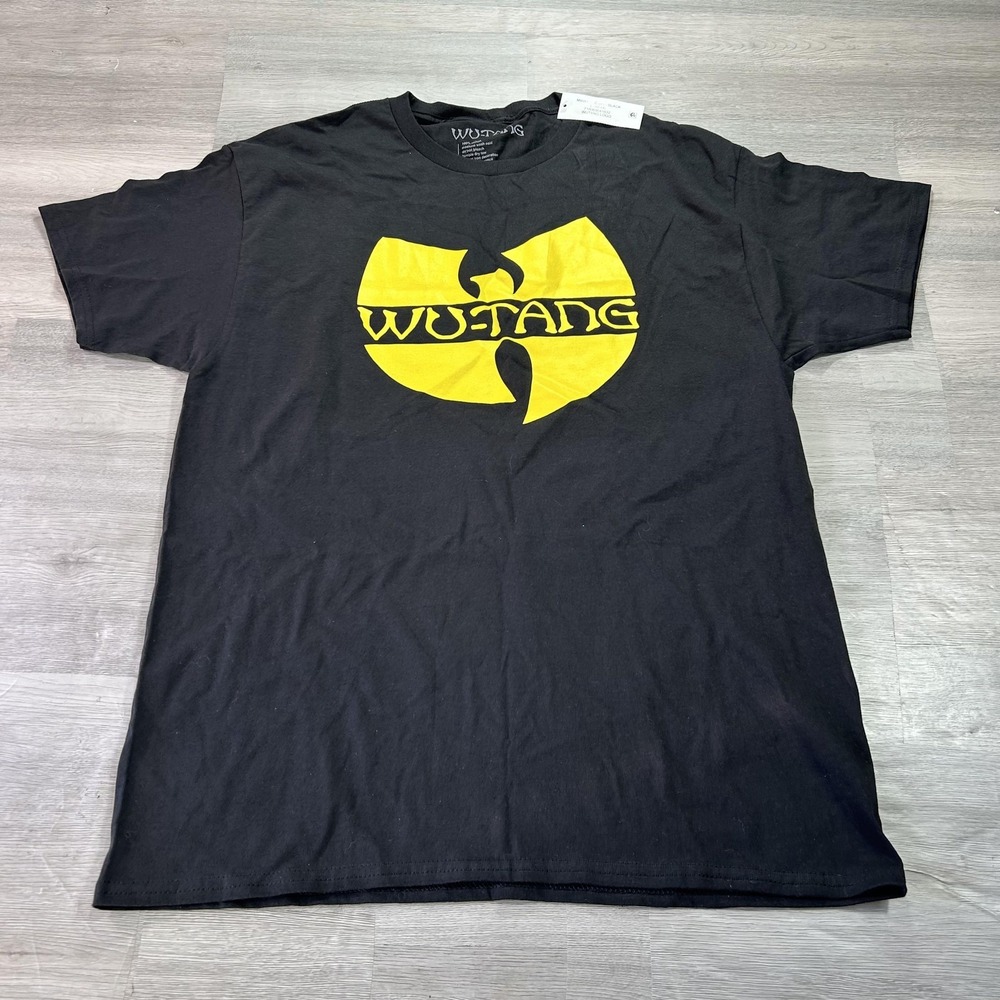 NEW Wu-Tang Clan Shirt Mens Large Black Logo Graphic Hip Hop Music Tagless Tee